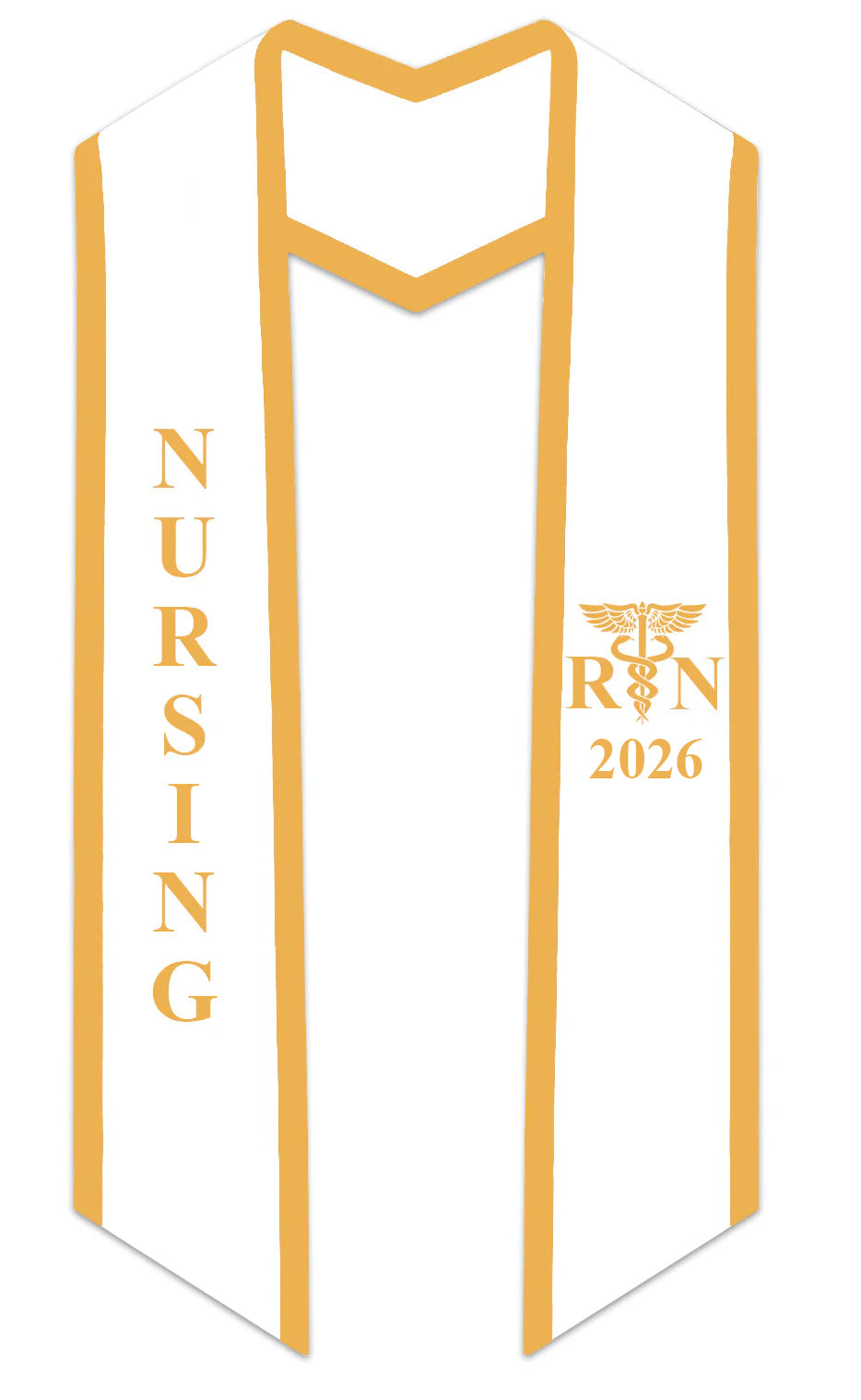 2026 RN Nursing Graduation Stole with Trim Graduation Attire 2026 RN Nursing Graduation Stole with Trim Graduation Attire