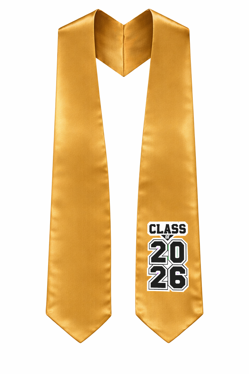 Antique Gold "Class of 2025/2026" Graduation Stole
