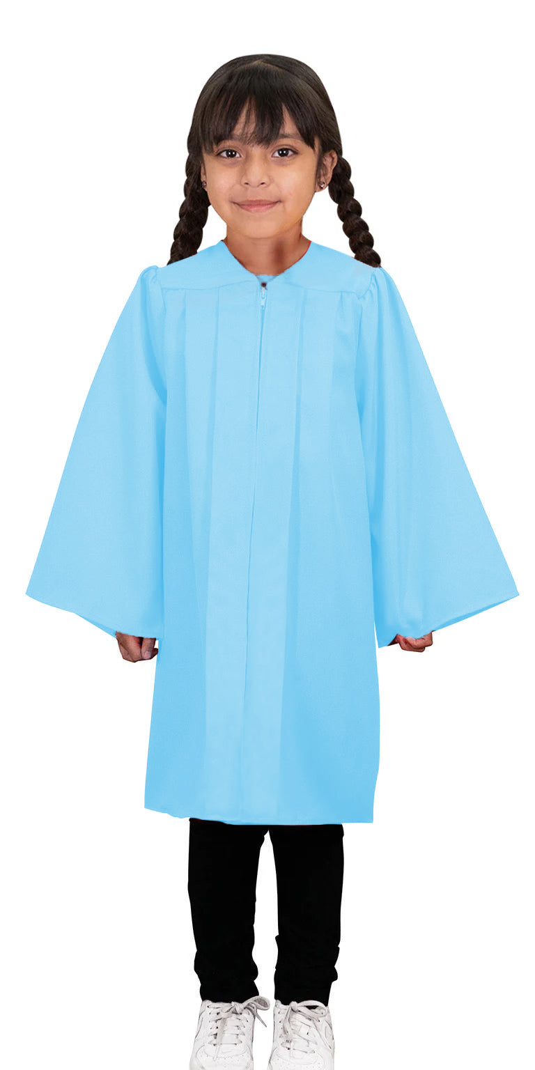 Child Matte Light Blue Graduation Gown - Preschool & Kindergarten Gowns Child Matte Light Blue Graduation Gown - Preschool & Kindergarten Gowns