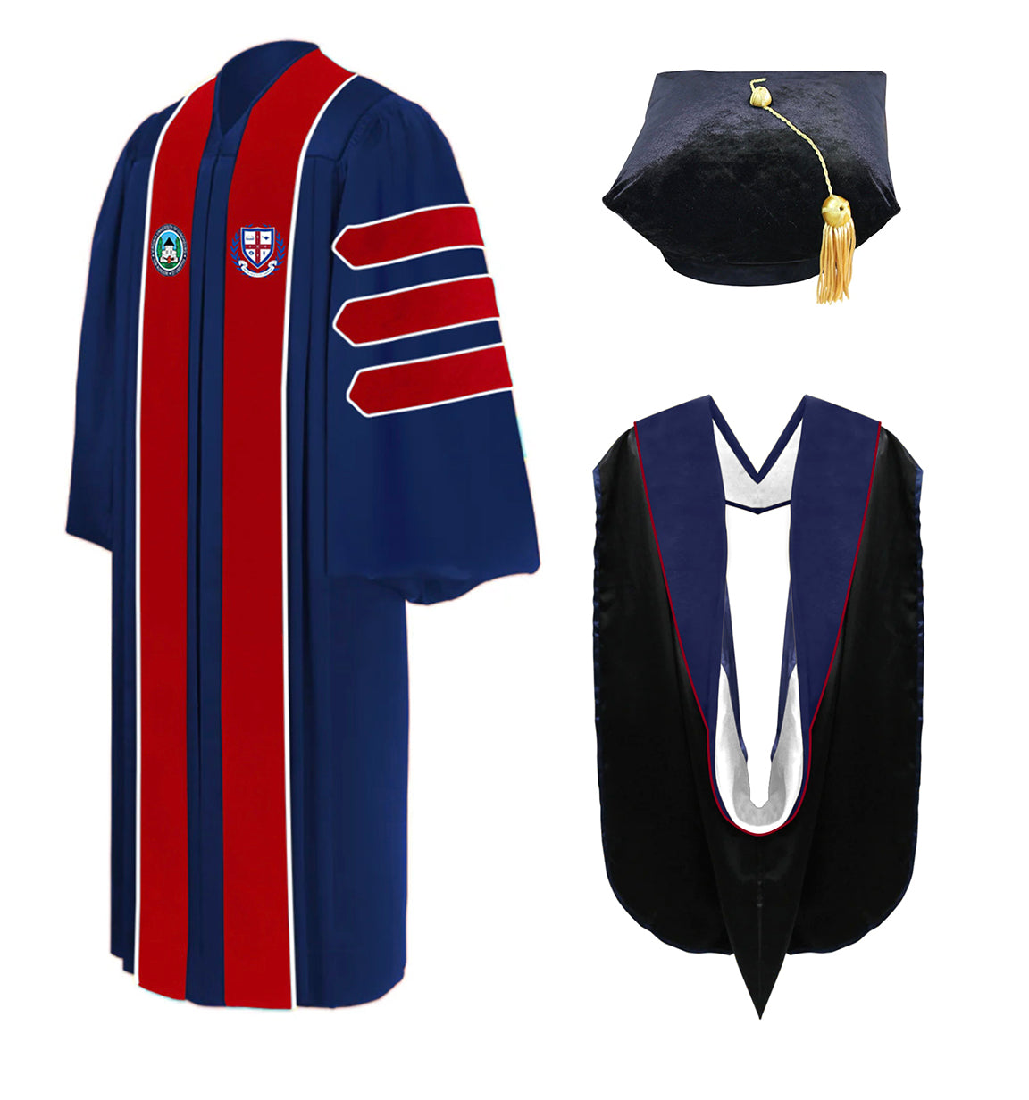 Custom Theology Doctoral Gown, Hood, Tam - Virginia University of Lync Graduation Attire Custom Theology Doctoral Gown, Hood, Tam - Virginia University of Lync Graduation Attire