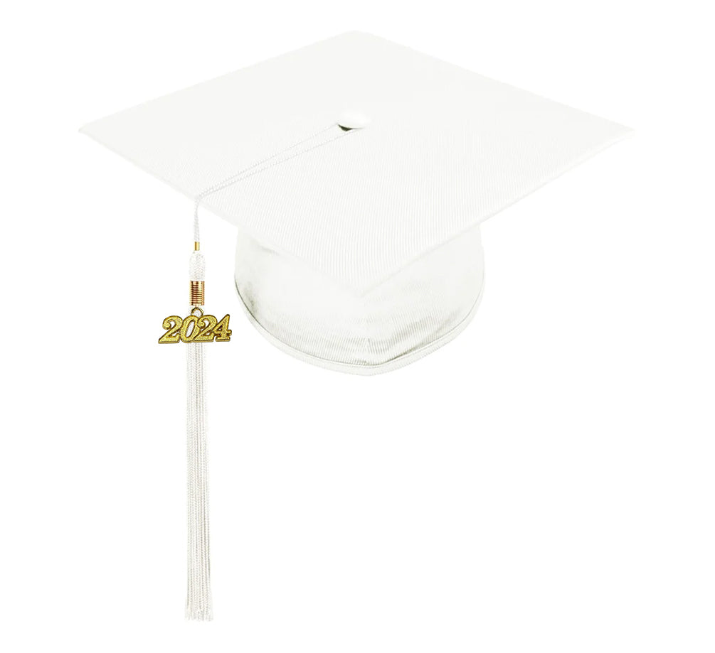 Unisex Matte Graduation Cap with Graduation Tassel Charm 2024/2023