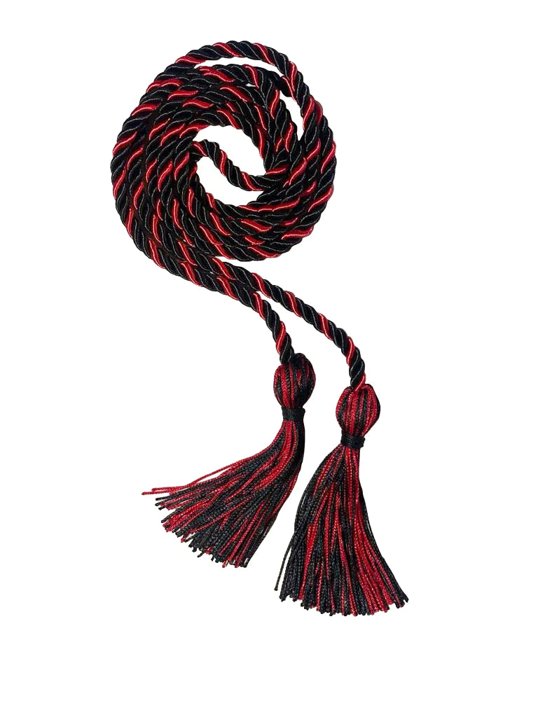 Black and Red Two Color Graduation Honor Cord – Graduation Attire