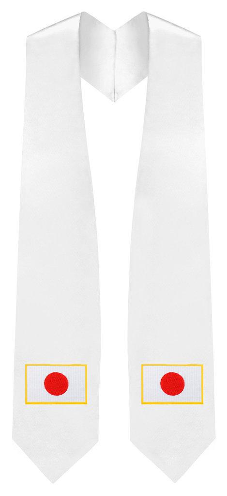 Japan Embroidered Patch Stole - Japanese Flag Patch Sash