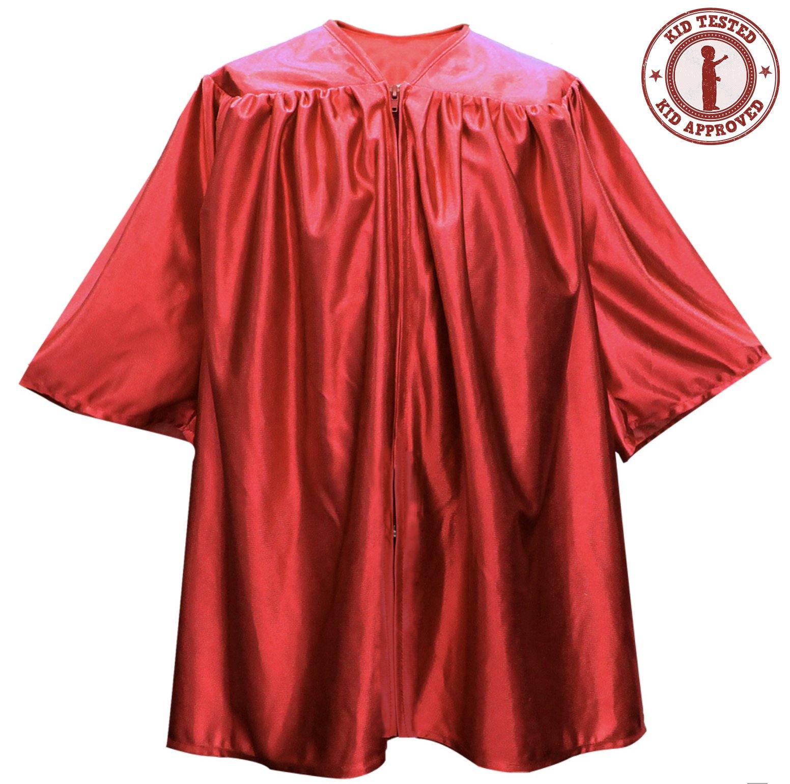 Child Shiny Red Graduation Gown