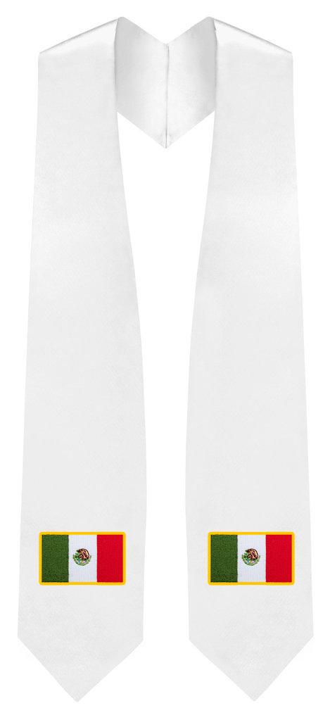 Mexico Embroidered Patch Stole - Mexico Flag Patch Sash