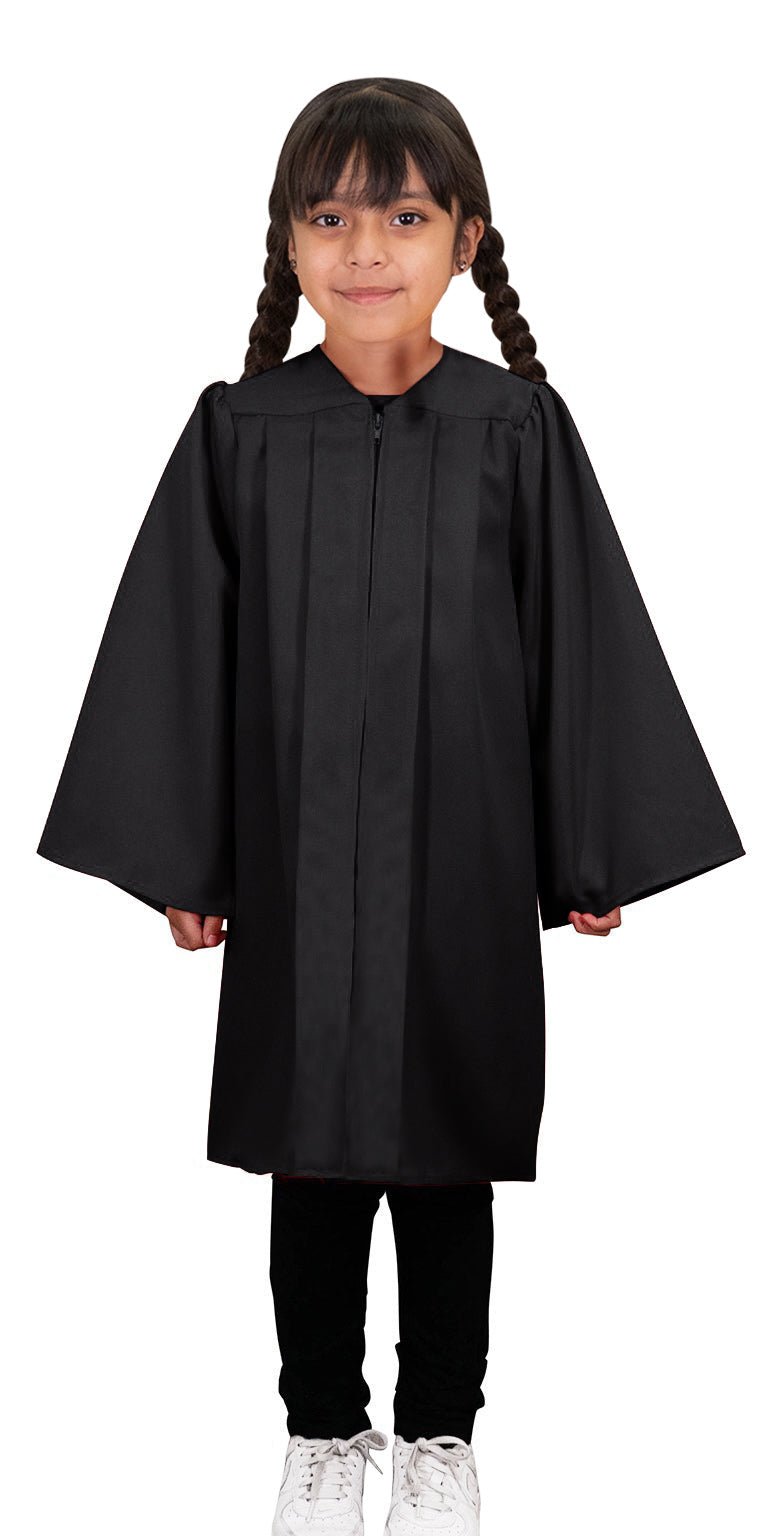 Child Matte Black Graduation Gown - Preschool & Kindergarten Gowns Child Matte Black Graduation Gown - Preschool & Kindergarten Gowns