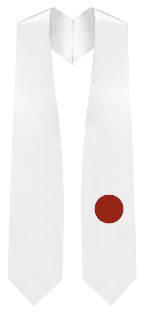 Japan Graduation Stole -  Japanese Flag Sash