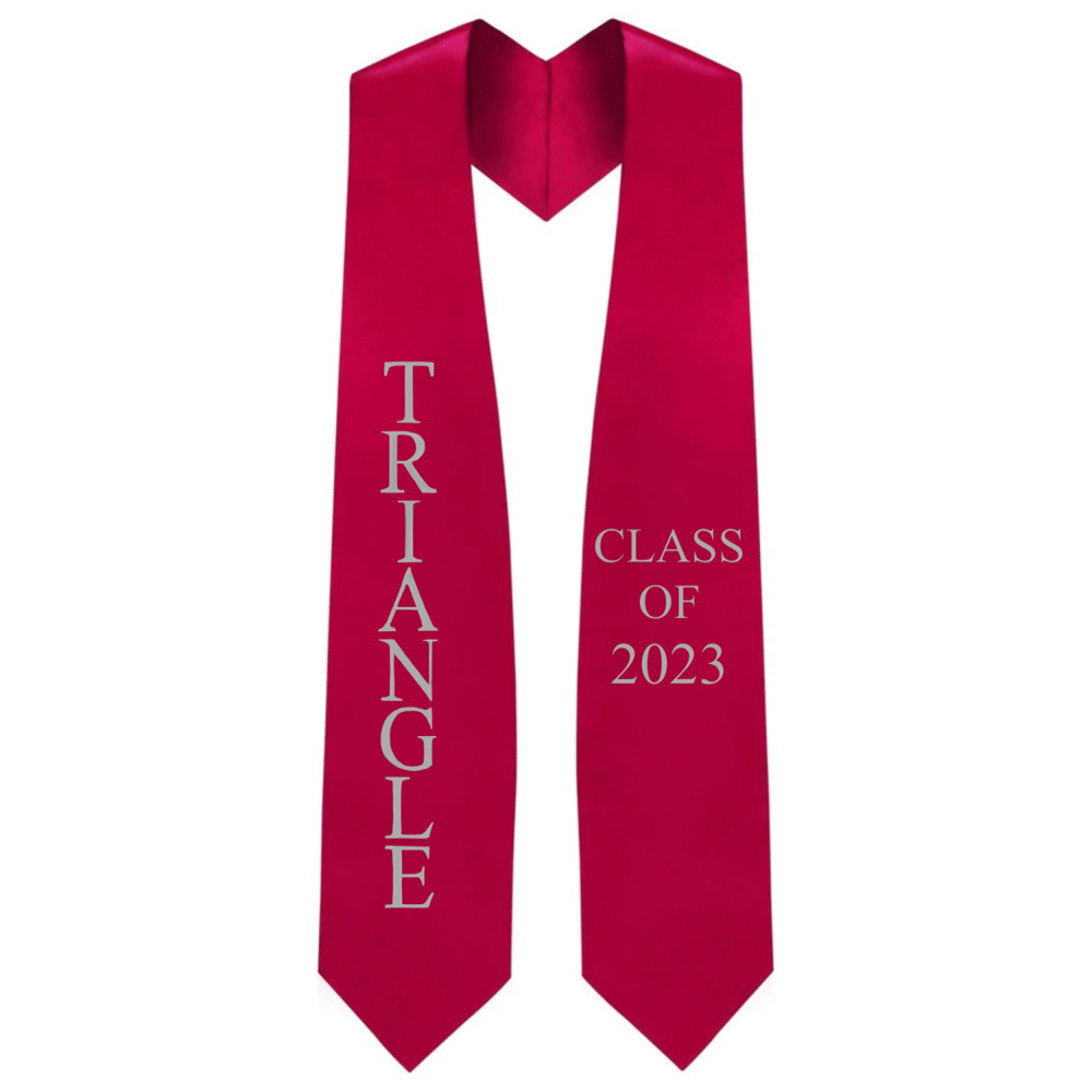 Triangle Lettered Stole w/ Year
