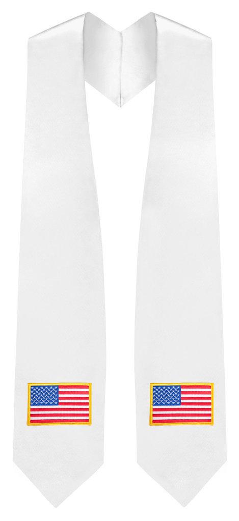 United States of America Embroidered Patch Stole - USA Flag Patch Sash