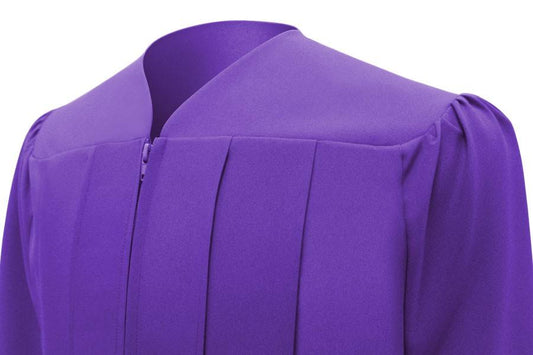 Matte Purple High School Graduation Cap and Gown