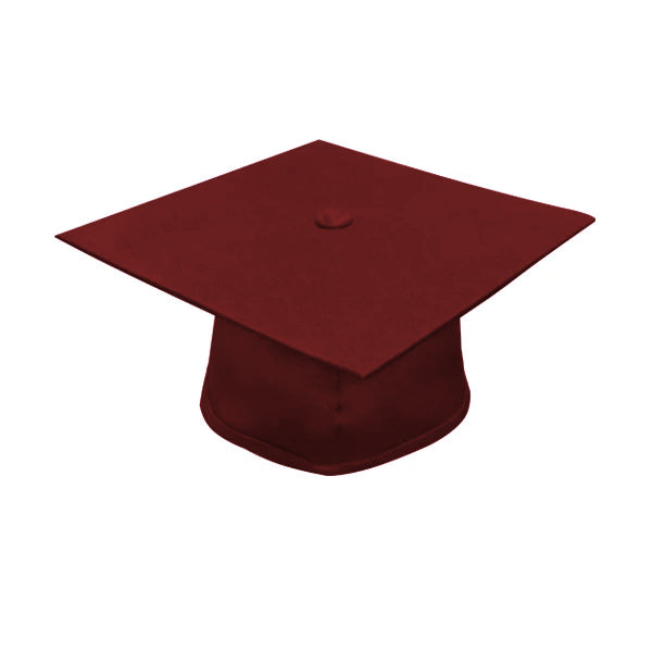 Matte Burgundy Bachelors Graduation Cap - College & University Graduation Attire Matte Burgundy Bachelors Graduation Cap - College & University Graduation Attire