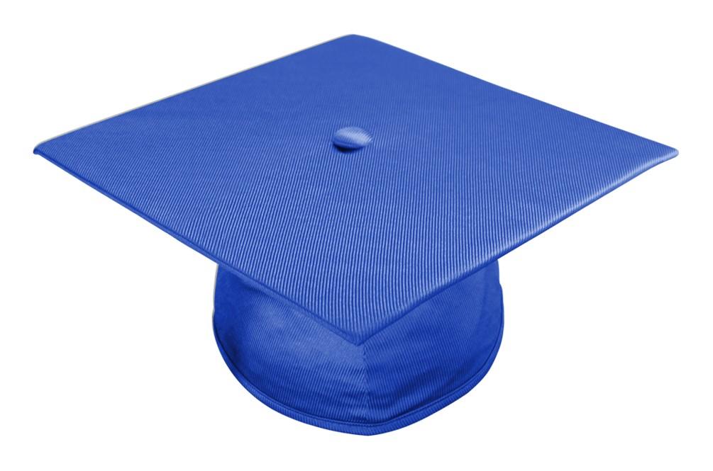 Shiny Royal Blue Bachelors Graduation Cap - College & University Shiny Royal Blue Bachelors Graduation Cap - College & University