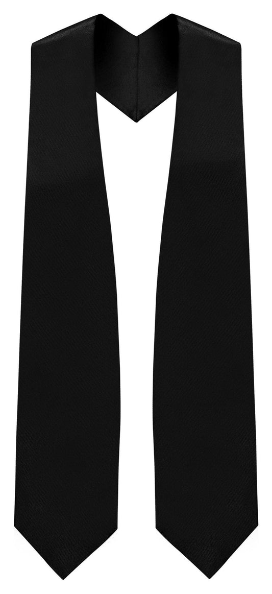 Black Graduation Stole - Black College & High School Stoles - Graduation Cap and Gown