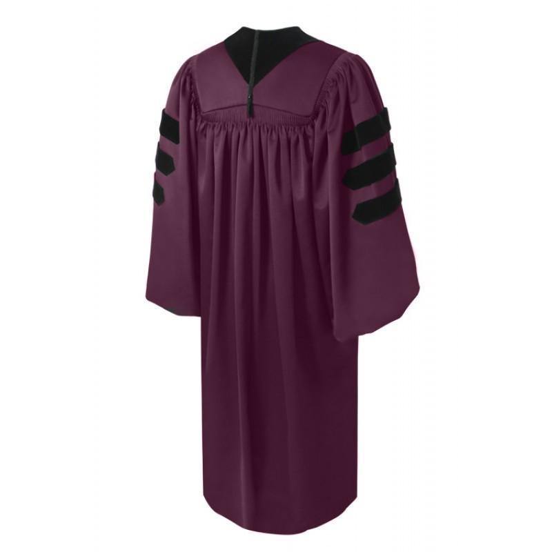 Deluxe Maroon Doctoral Gown - Graduation Attire