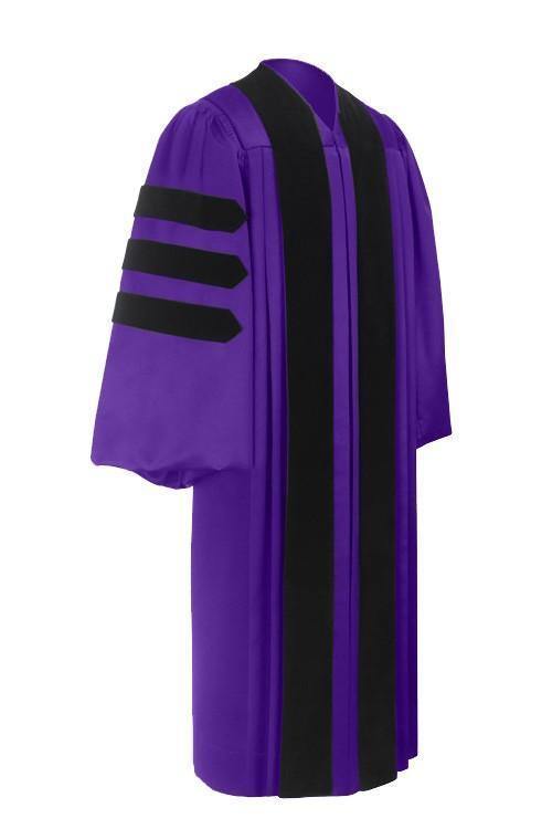 Deluxe Purple Doctoral Gown Graduation Attire Deluxe Purple Doctoral Gown Graduation Attire