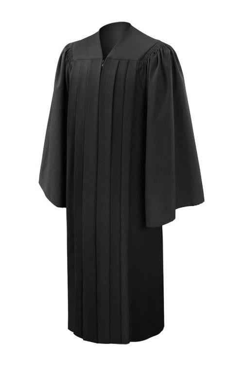 Deluxe Black High School Graduation Gown - Fluted Gown Deluxe Black High School Graduation Gown - Fluted Gown