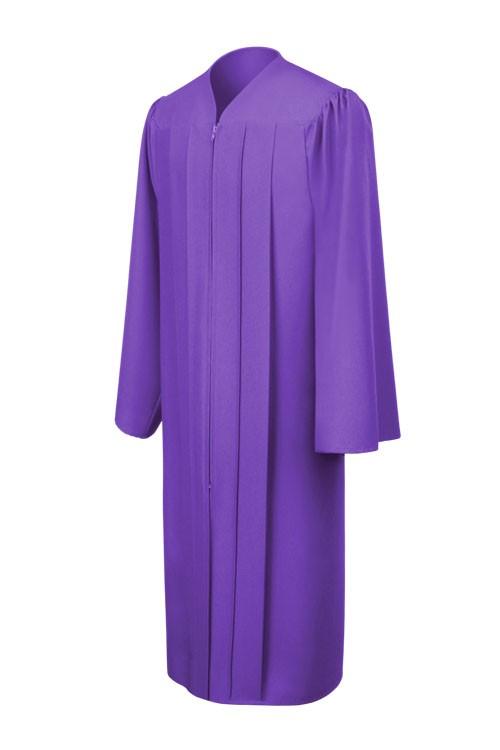 Matte Purple High School Graduation Gown Graduation Attire Matte Purple High School Graduation Gown Graduation Attire