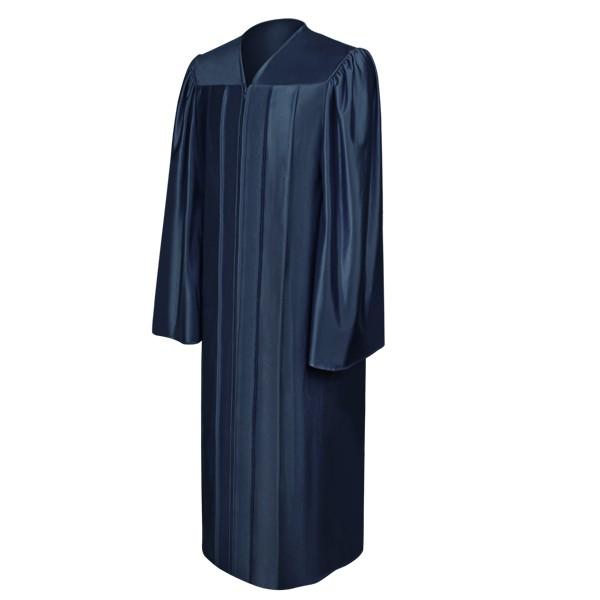 Shiny Navy Blue High School Graduation Gown Shiny Navy Blue High School Graduation Gown