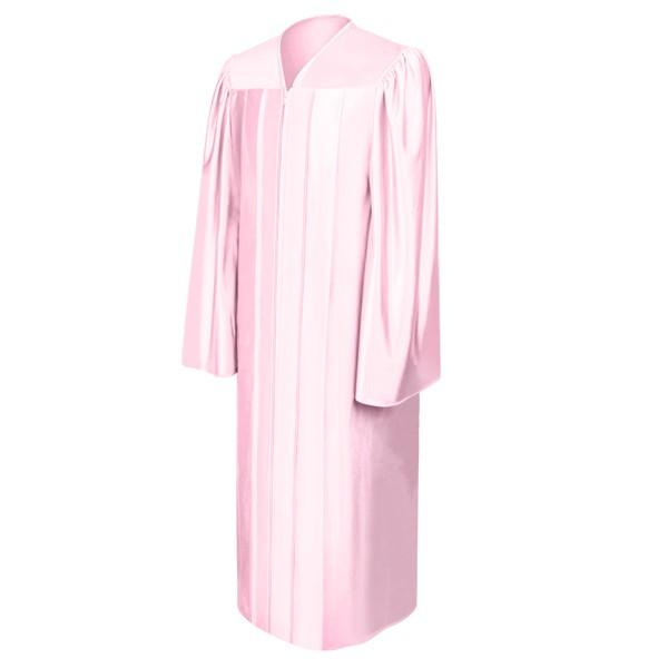 Shiny Pink High School Graduation Gown Graduation Attire Shiny Pink High School Graduation Gown Graduation Attire