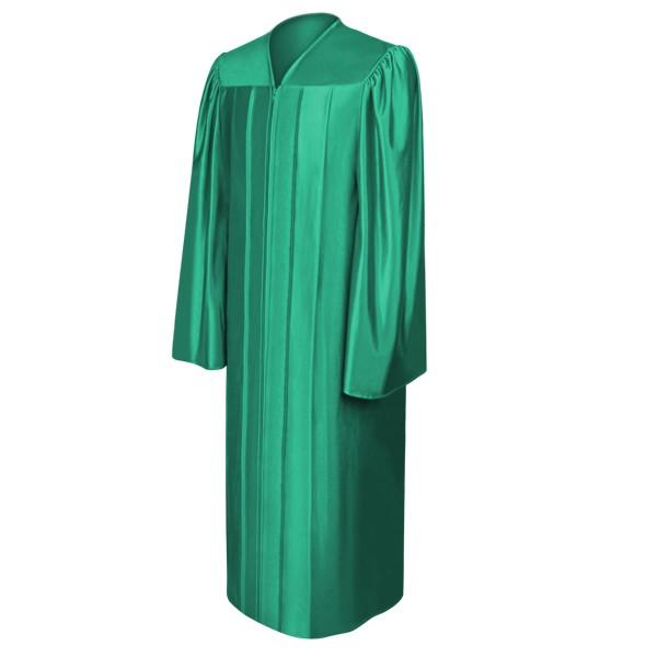 Shiny Emerald Green High School Graduation Gown Shiny Emerald Green High School Graduation Gown