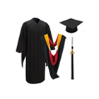 Master's Degree Cap, Gown, Tassel & Hood Packages - Graduation Attire