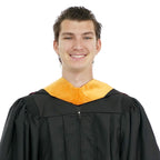 Deluxe Bachelor/Master Hood - Apricot Velvet, Red & White