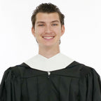 Deluxe Bachelor/Master Hood - White Velvet, Red & White