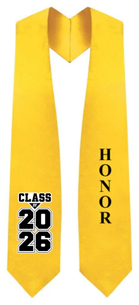 Gold Honors Stole for Graduation