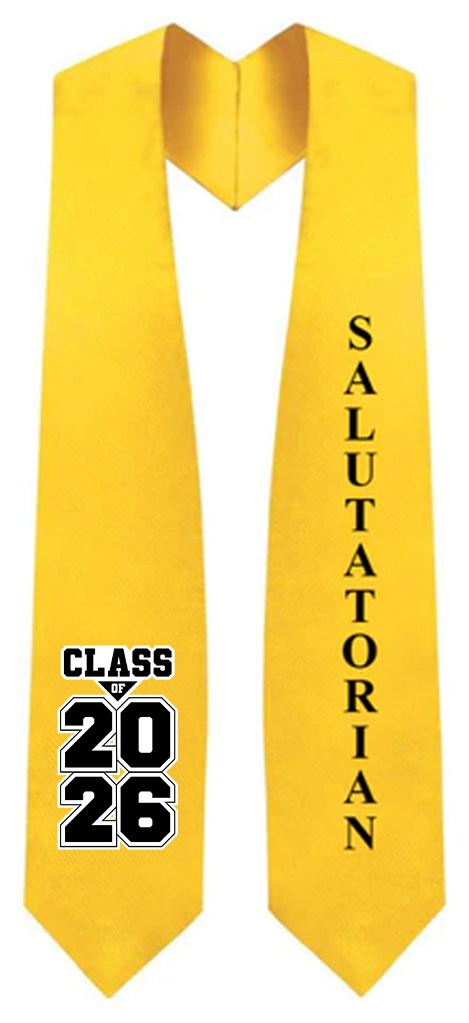 Gold Salutatorian Stole for Graduation