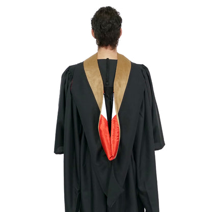 Deluxe Bachelor/Master Hood - Drab Velvet, Red & White