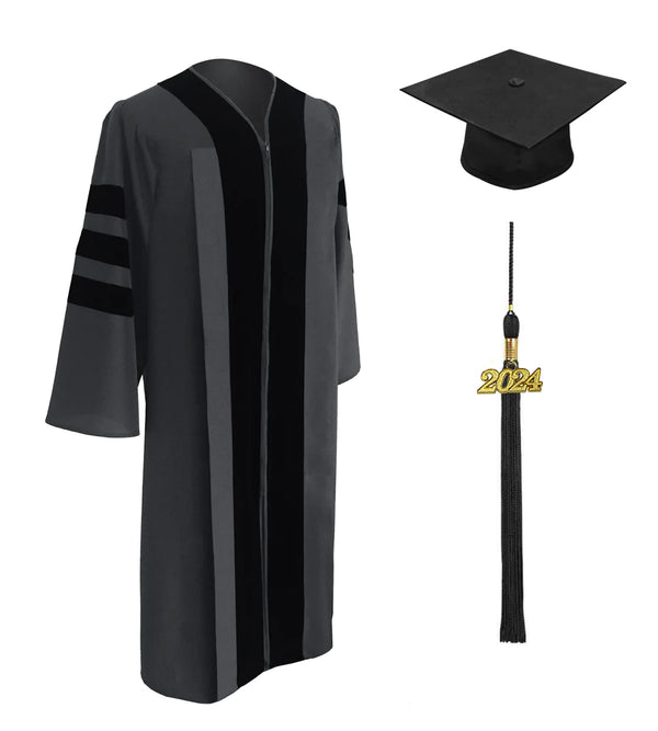 Classic Doctoral Graduation Cap & Gown - Academic Regalia – Graduation ...