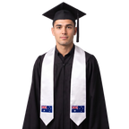 Australia international graduation stole featuring the Australian flag, graduation sash for high school and college commencement ceremonies
