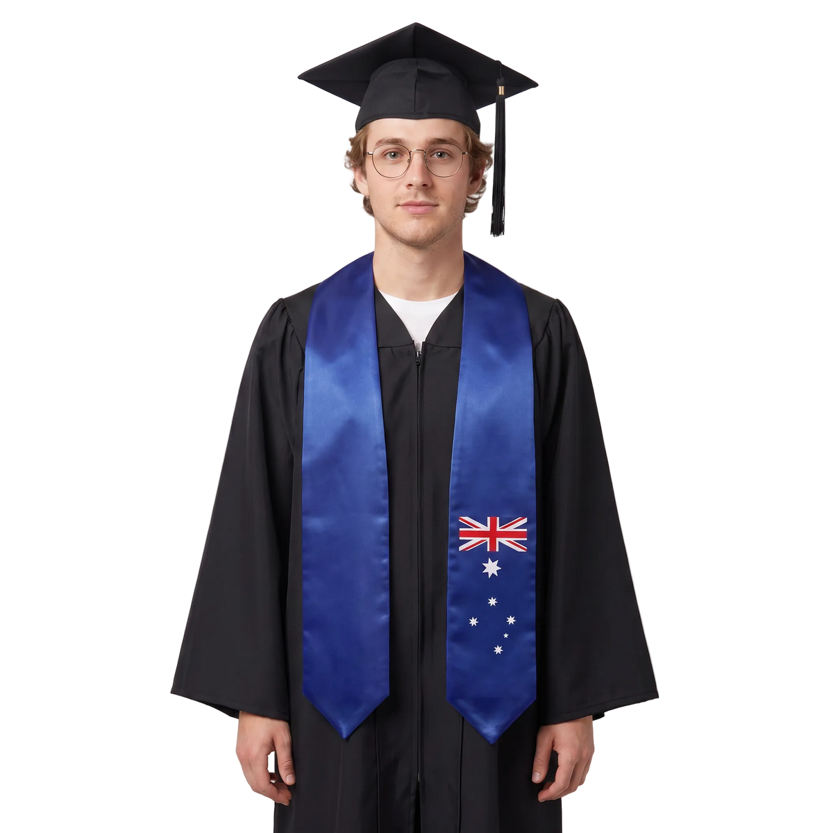 Australia graduation stole featuring the Australian flag, commemorative graduation sash for high school and college commencement⠋