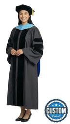 Deluxe Doctoral Graduation Tam, Gown & Hood Package