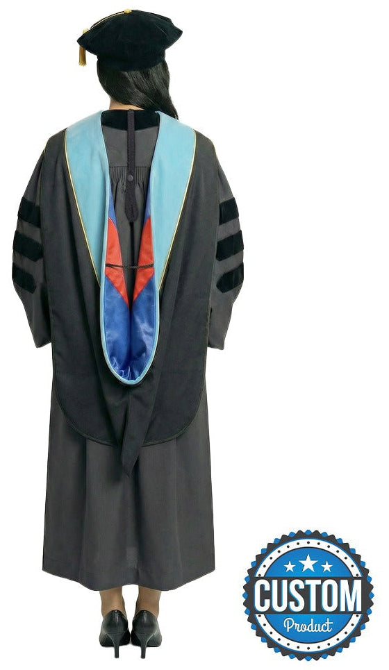 Deluxe Doctoral Graduation Tam, Gown & Hood Package