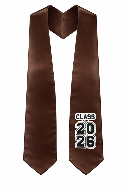Brown "Class of 2025/2026" Graduation Stole