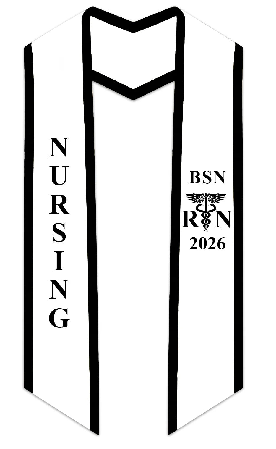 2025 BSN Nursing Graduation Stole with Trim 2025 BSN Nursing Graduation Stole with Trim