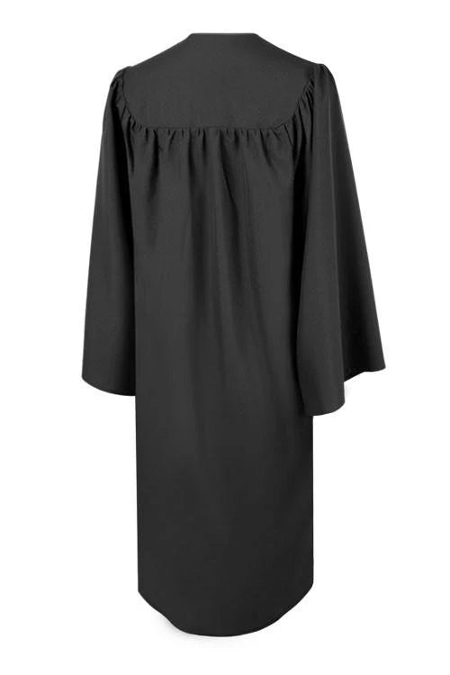 Matte Black Associates Cap, Gown, Tassel & Hood Package