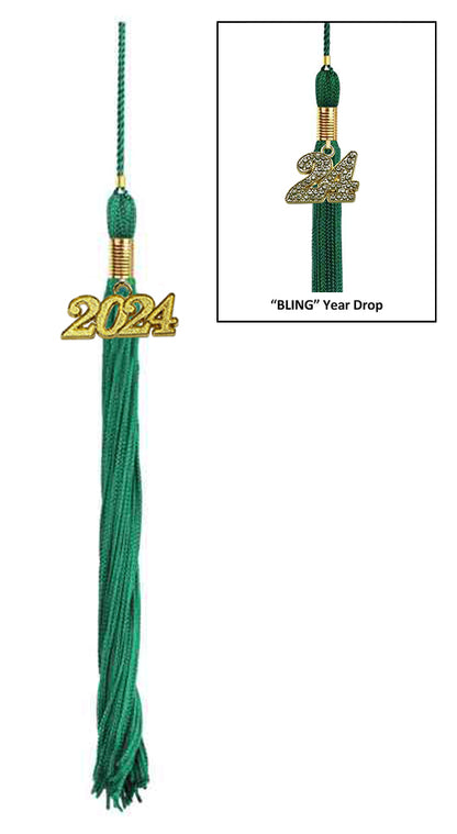 Shiny Emerald Green Graduation Cap & Gown