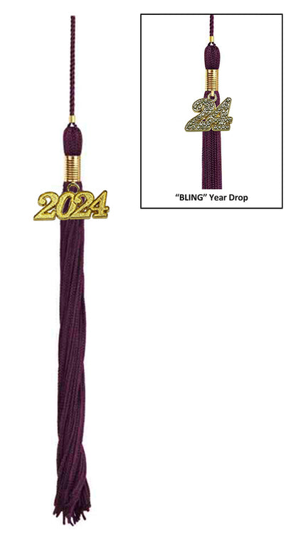 Matte Maroon High School Cap & Tassel - Graduation Caps
