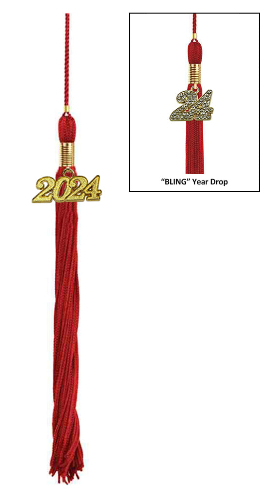 Shiny Red High School Cap & Tassel - Graduation Caps