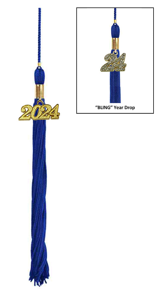 Matte Royal Blue High School Graduation Cap and Gown