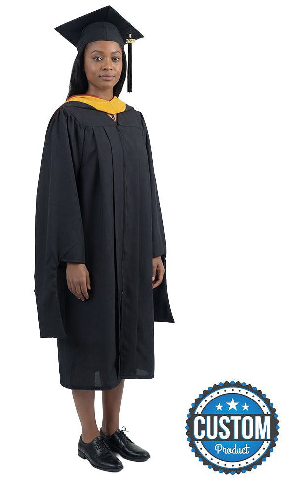 Classic Masters Graduation Cap, Gown, Tassel & Hood Package