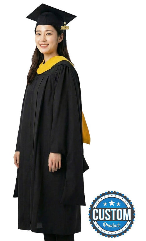 Deluxe Masters Graduation Cap, Gown, Tassel & Hood Package