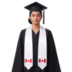 **Canada international graduation stole featuring the Canadian flag, graduation sash for high school and college commencement ceremonies**