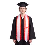 **Canada graduation stole featuring the Canadian flag, commemorative graduation sash for high school and college commencement**