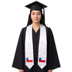 **Chile international graduation stole featuring the Chilean flag, graduation sash for high school and college commencement ceremonies**