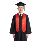 **China graduation stole featuring the Chinese flag, patriotic graduation sash for high school and college commencement ceremonies**