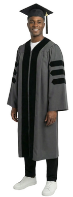 Classic Doctoral Graduation Cap & Gown - Academic Regalia