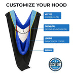 Deluxe Bachelors Graduation Custom Hood - Academic Hood - Custom Your Own